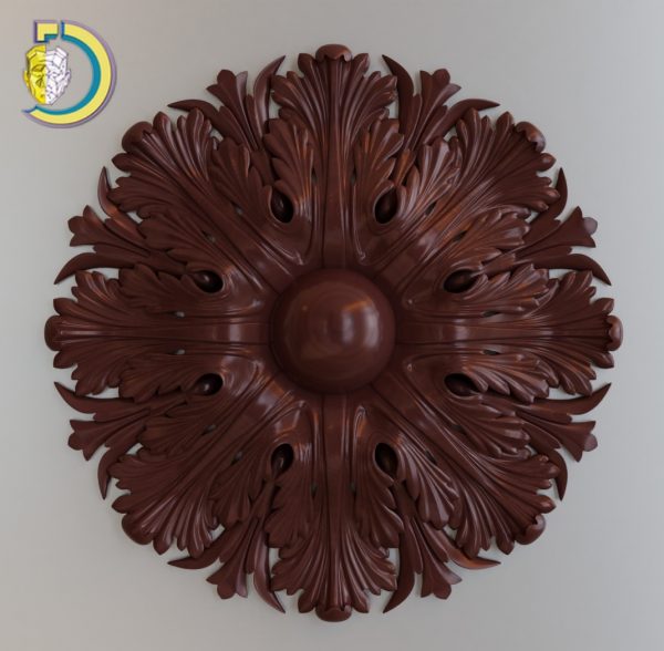 Rosette Wood Carving 08 STL Model For CNC Router
