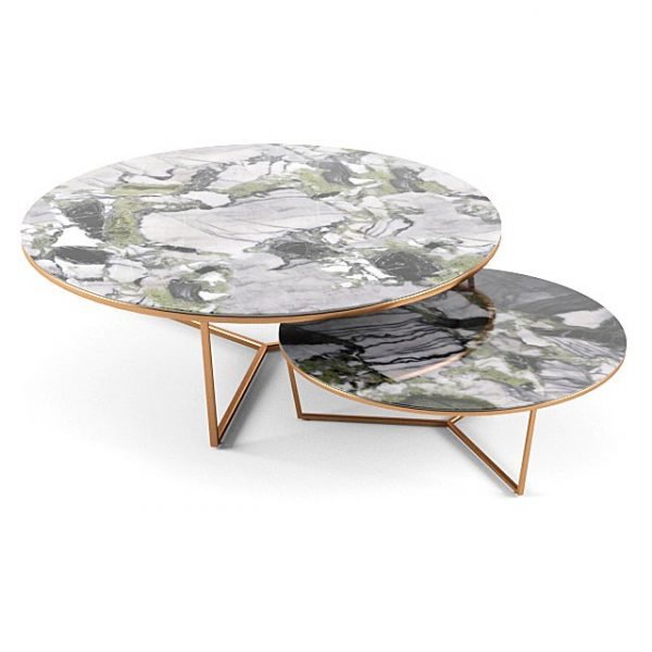 Round Coffee Table Marble 3D Model
