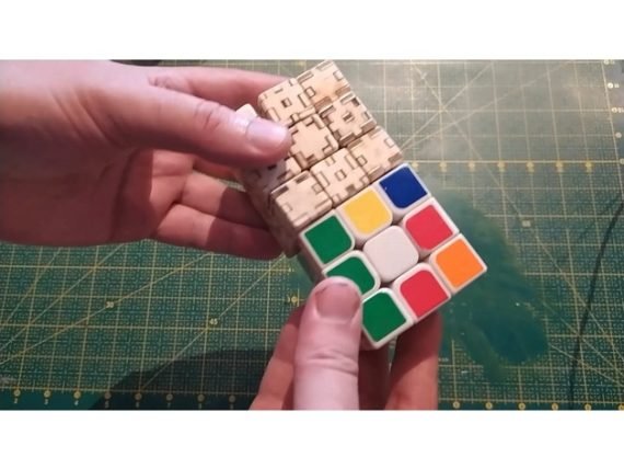 Rubik's Cube 3x3 Dxf Drawing