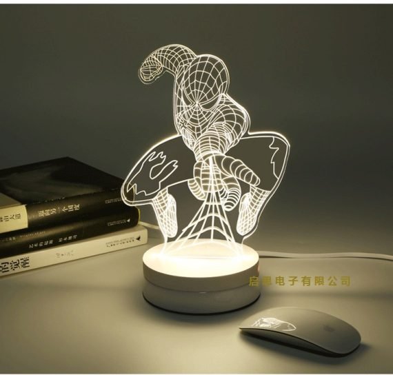 SPIDER ILLUSION LAMP CNC LASER ENGRAVING CDR DXF FILE FREE