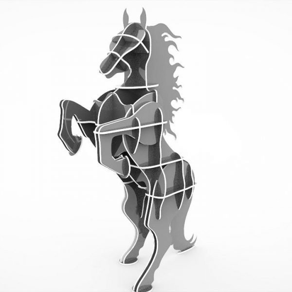 STANDING HORSE CNC LASER CUTTING CDR DXF FILE FREE