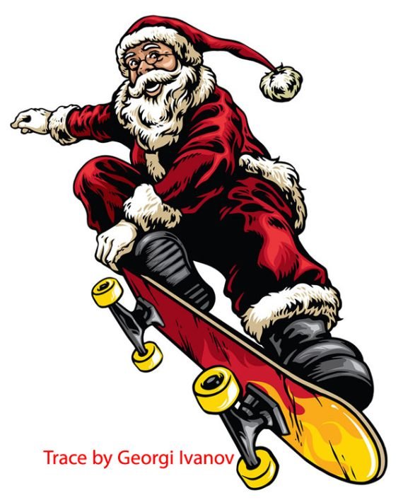 Santa Skating Tracing