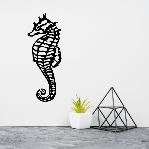Sea Horse Wall Decor Free Vector