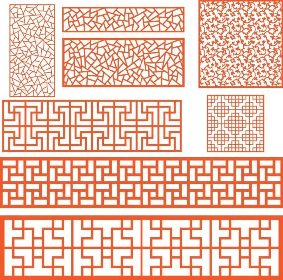 Set of Screen Pattern Free Vector