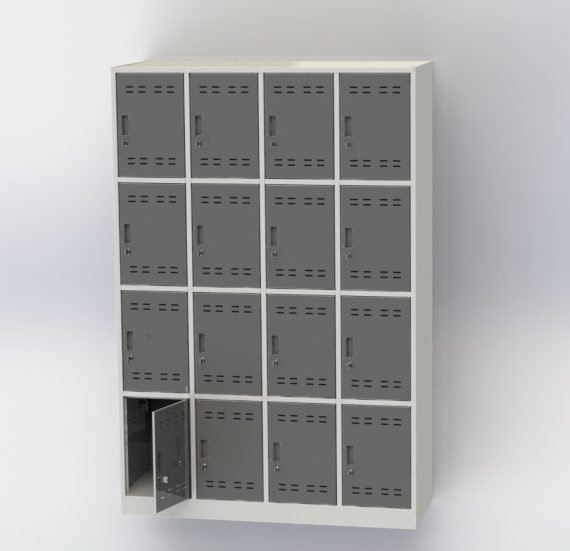 Sheet metal cabinet 1800x450x1200 mm