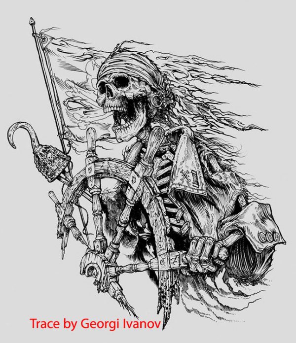Skeleton Pirate Tracing
