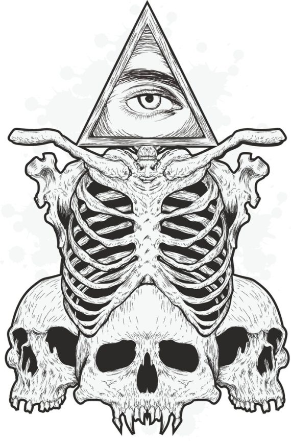 Skulls Eye Print CDR File