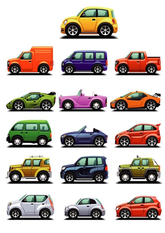 Small Cars Free Vector File