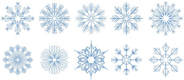 Snowflakes Vectors SVG Ai EPS File