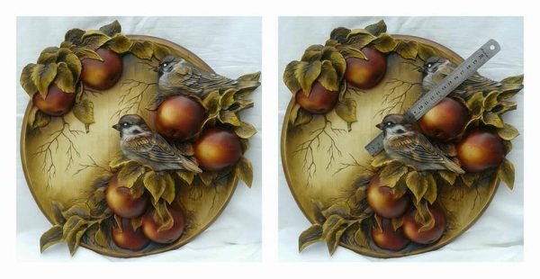Sparrow Souvenir Wooden, Wood Carving, Wooden Pattern, 3D STL for CNC Router, Decorative Overlays, Decorative Relief Woodworking, CNC Wood Carving Design