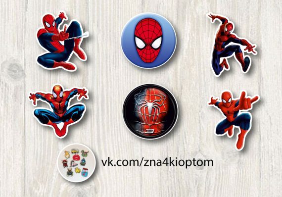 Spiderman Badges Vector