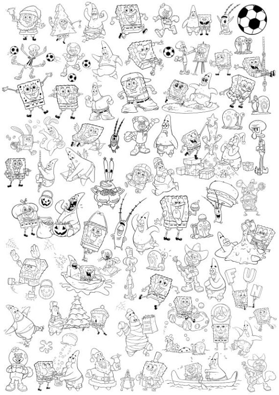 Spongebob Squarepants Cartoon Characters CDR Vector File