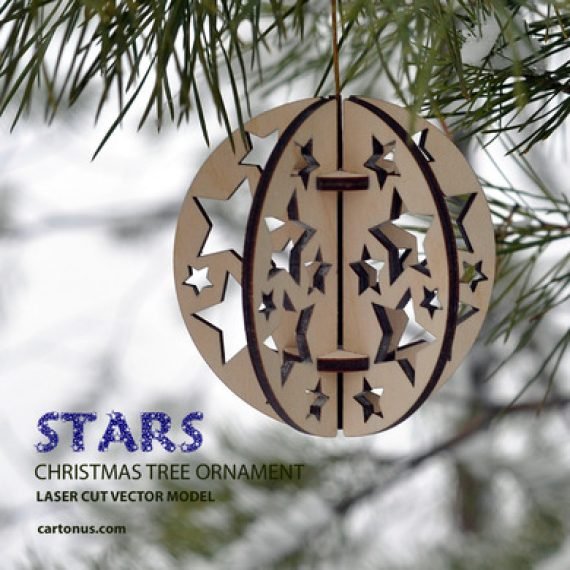 Stars. Christmas tree ball ornament