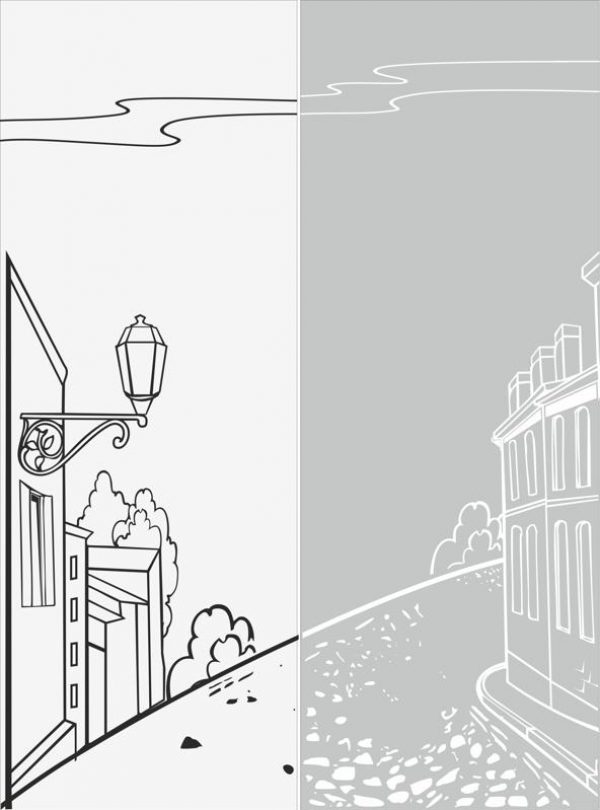 Street Scene Sandblast Pattern Free Vector