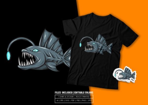 T-shirt Design - Angler Fish