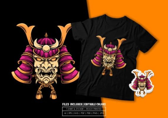 T-shirt Design - Demon Mask