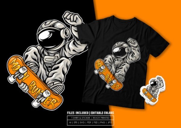 T-shirt Design - Moon Runner
