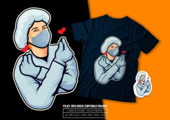 T-shirt Design - Nurse Love