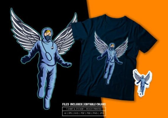 T-shirt Design - Savior Angel