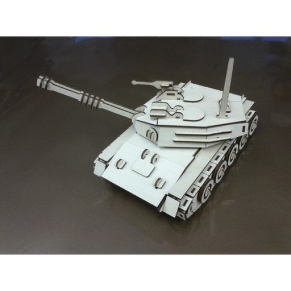 Tank 3D Puzzle Model Laser Cut CDR File
