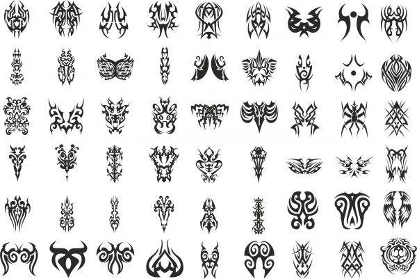 Tattoo Tribal Set Free Vector - Dezin.info