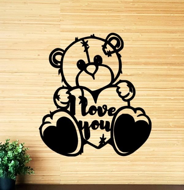 Teddy Bear I Love You Nursery Wall Decor, I Love You Wall Art