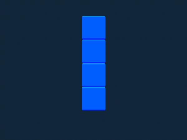 Tetris block I stl file