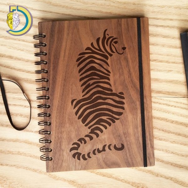 Tiger Engraved Notebook Cover Free Vector cdr Download