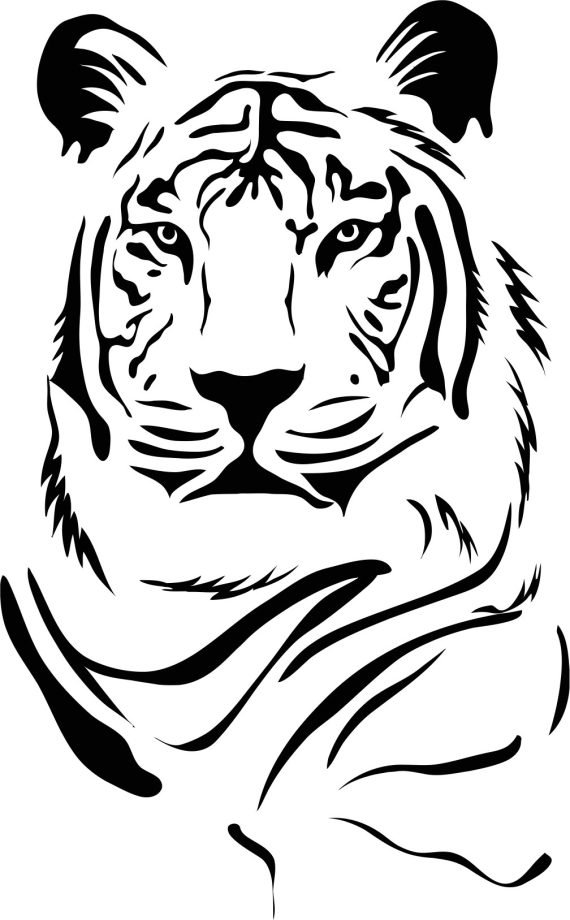 Tiger Stencil Free Vector