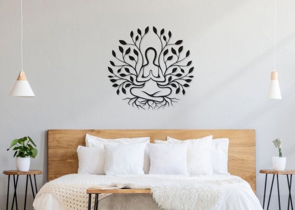 Tree Of Life Wall Art,yoga Flower, Ivy Flower Metal Wall Art