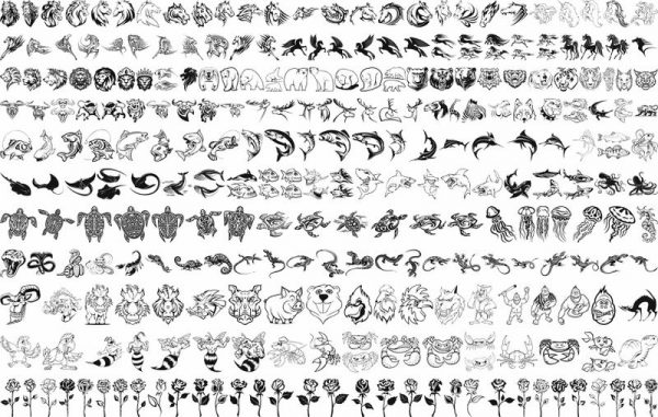 Tribal Abstracts Designs Free Vector