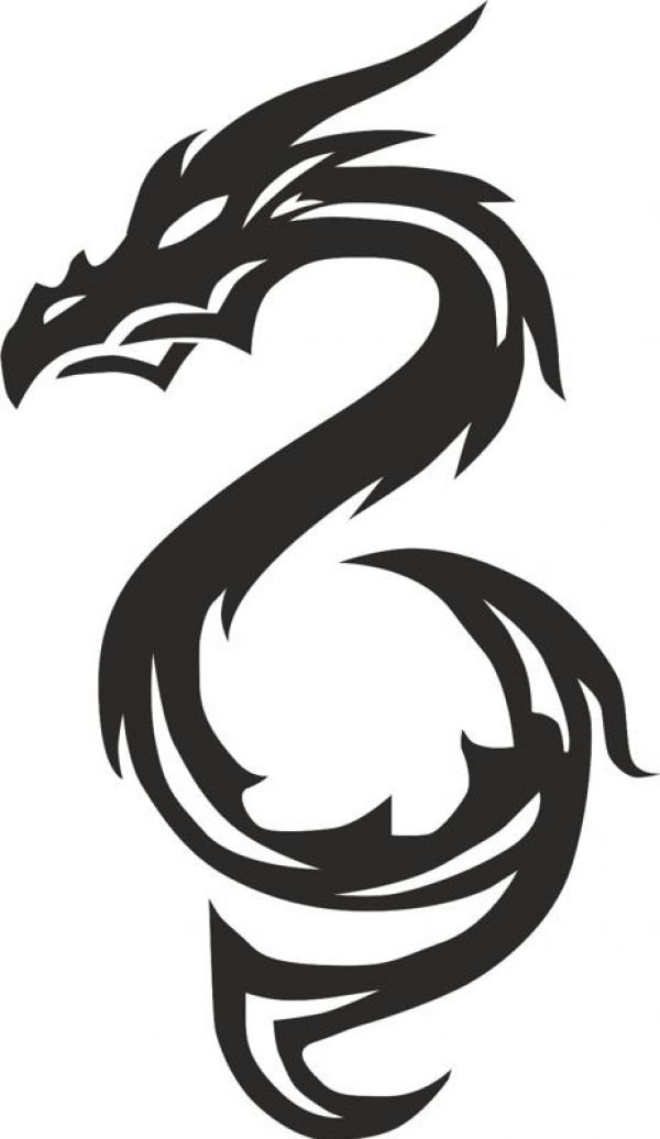 Tribal Dragons Tattoo Free Vector - Dezin.info