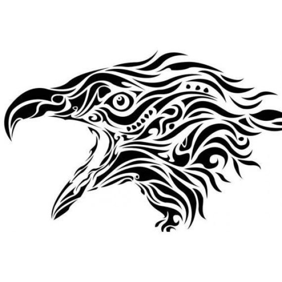 Tribal eagle face free vector file