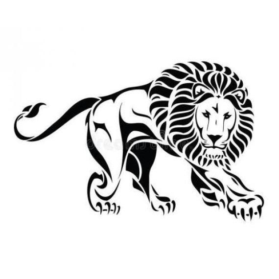 Tribal lion free vector file