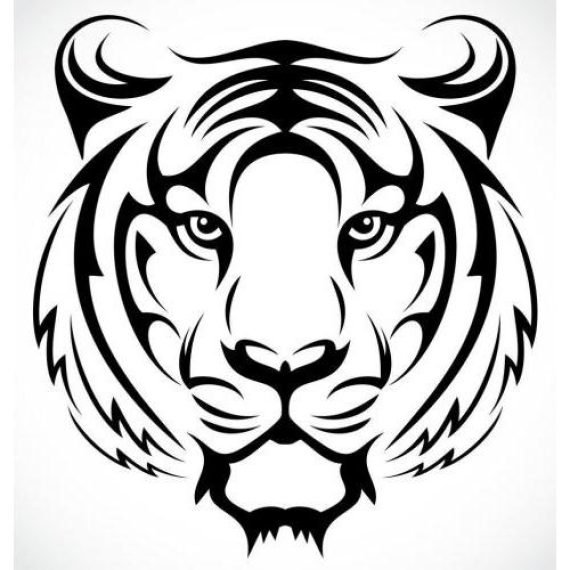 Tribal tiger face free vector file