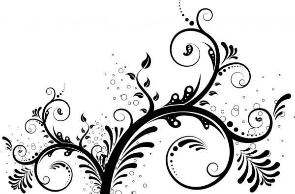 Vector Swirl Floral Ornaments EPS File