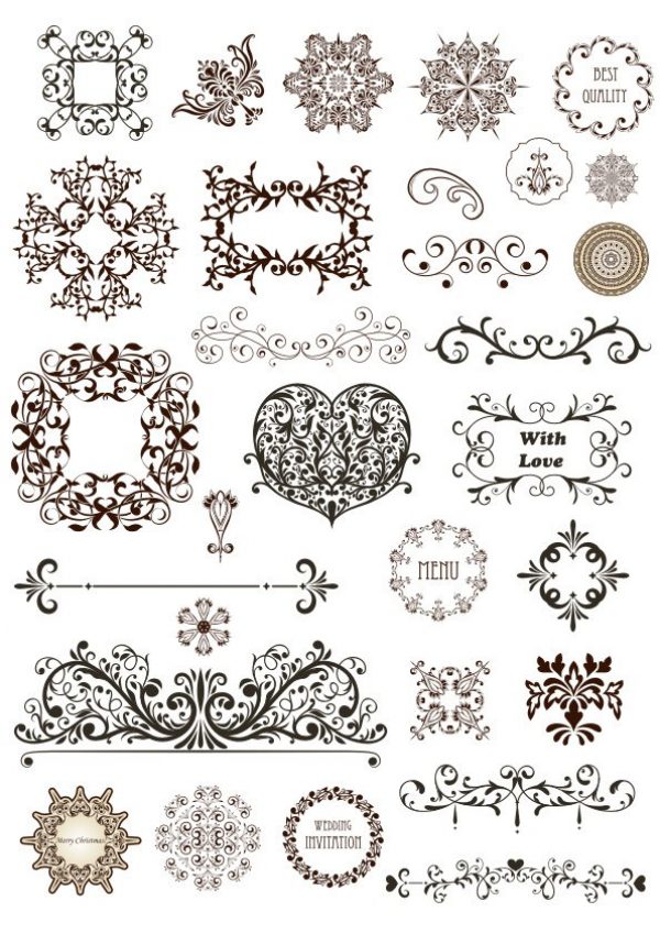 Vector Vintage Ornament Divide Border Vector Art CDR File