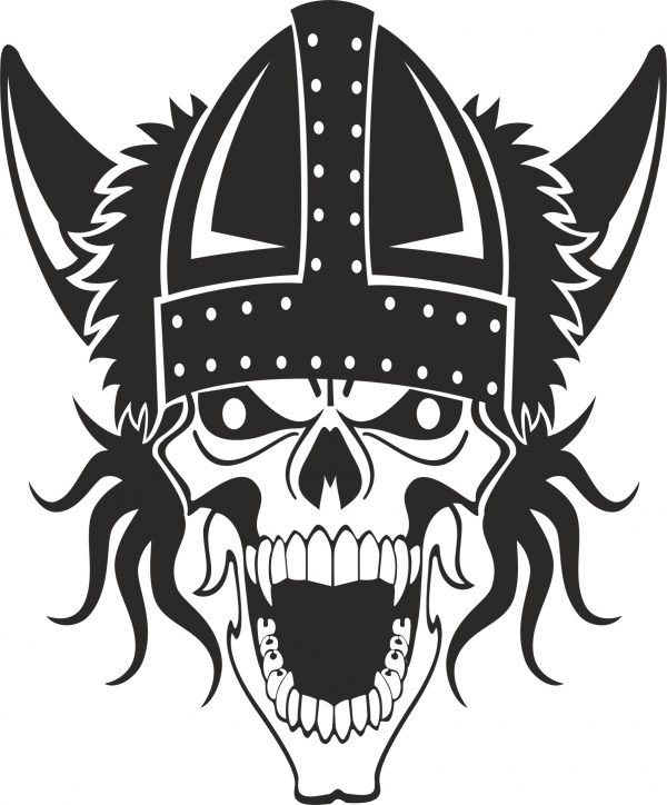 Viking Skull Print CDR File