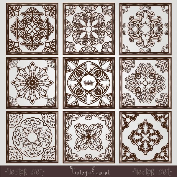 Vintage Square Pattern Free Vector