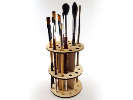 WOODEN BRUSH STAND CNC CUT FILE