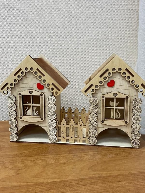 WOODEN CAT HOUSE CNC CUTTING FILE