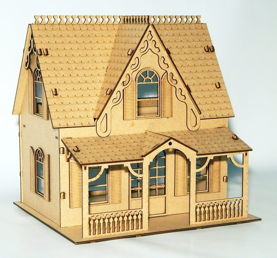 WOODEN HOUSE CNC LASER CUTTING CDR DXF FILE FREE