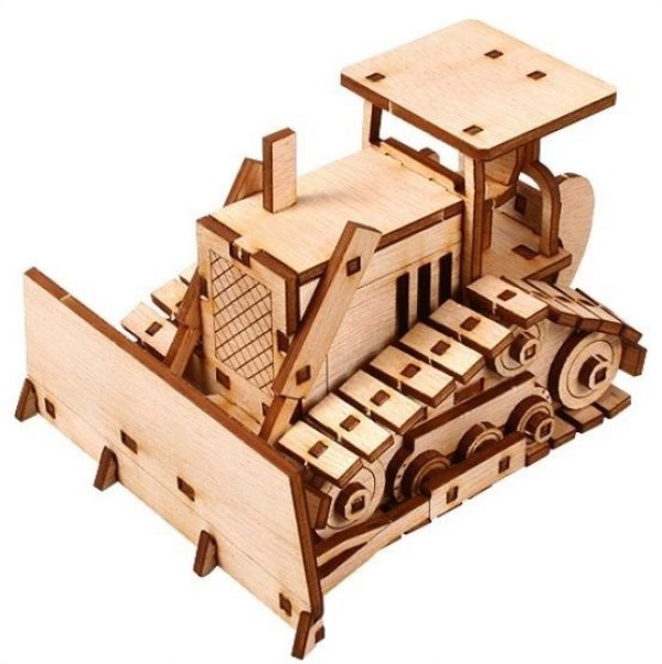 WOODEN TRACTOR CNC CUTTING FILE FREE