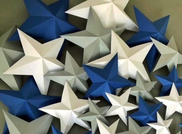 Wall Stars Template 3 Sizes Papercraft Template
