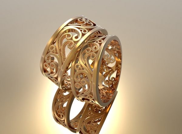 Wedding Ring, Jewellery 3D Model, Women's Ring model stl file for 3D printing 110