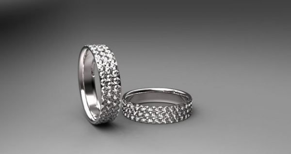 Wedding Ring, Jewellery 3D Model, Women's Ring model stl file for 3D printing 114