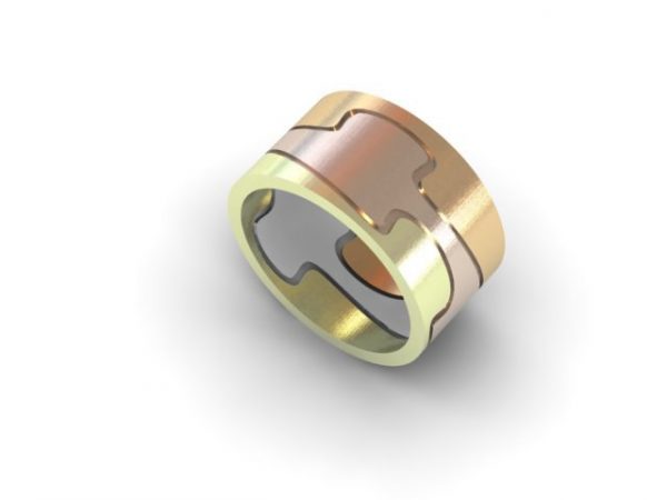 Wedding Ring, Jewellery 3D Model, Women's Ring model stl file for 3D printing 17