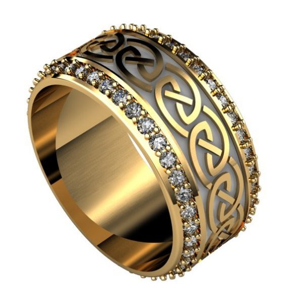 Wedding Ring, Jewellery 3D Model, Women's Ring model stl file for 3D printing 36