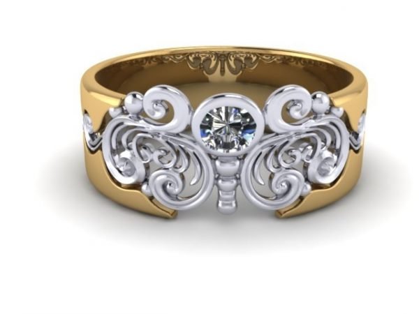 Wedding Ring, Jewellery 3D Model, Women's Ring model stl file for 3D printing 38