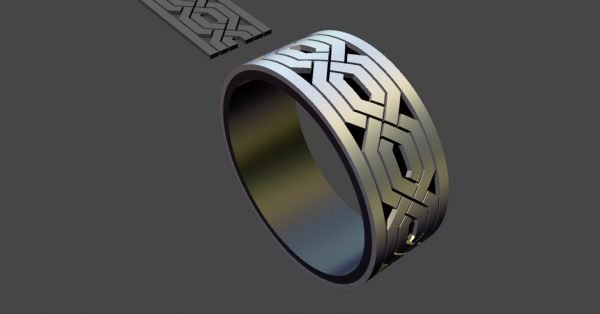 Wedding Ring, Jewellery 3D Model, Women's Ring model stl file for 3D printing 41